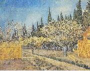 Vincent Van Gogh Flowering orchard France oil painting artist